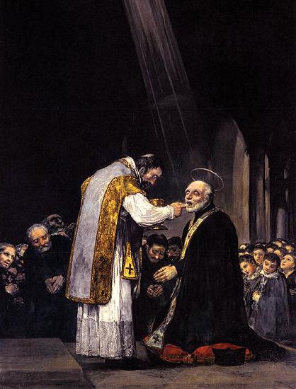 Francisco de Goya La ultima comunion de san Jose de Calasanz oil painting image